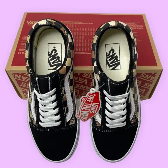 Vans Camouflage Sneakers Old Skool Women 7 Camo Checkerboard Shoes Sneaker