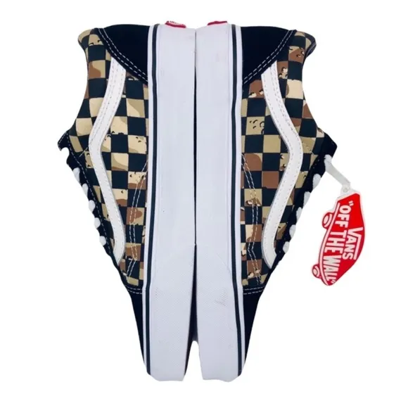 Vans Camouflage Sneakers Old Skool Women 7 Camo Checkerboard Shoes Sneaker