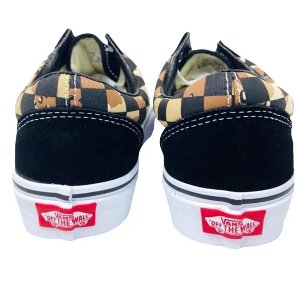 Vans Camouflage Sneakers Old Skool Women 7 Camo Checkerboard Shoes Sneaker