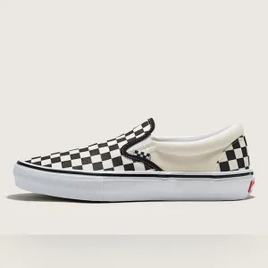 Vans Checkerboard Slip-On Shoes - Black and White DURACAP