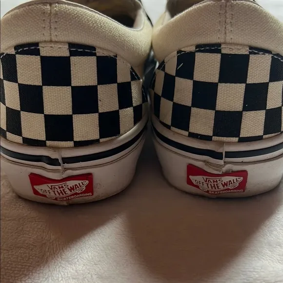 Vans Checkerboard Slip-On Shoes - Black and White DURACAP
