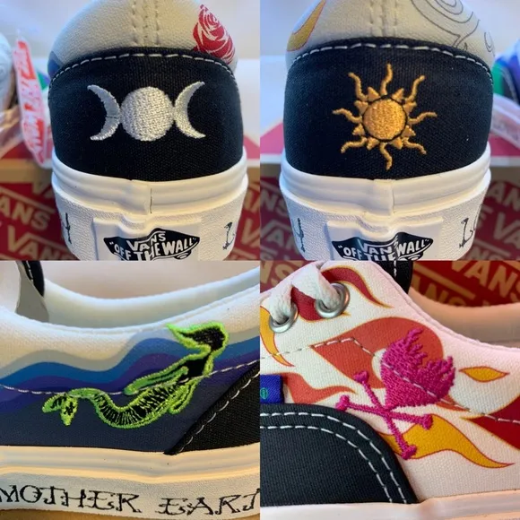 Vans Era Mother Earth Edition Lace Up Skate Shoes.