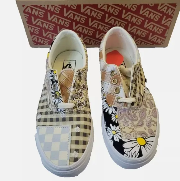 Vans Era Skate Shoes Meadow Patchwork Unisex W-8 M -6.5 Multicolor Fabric.