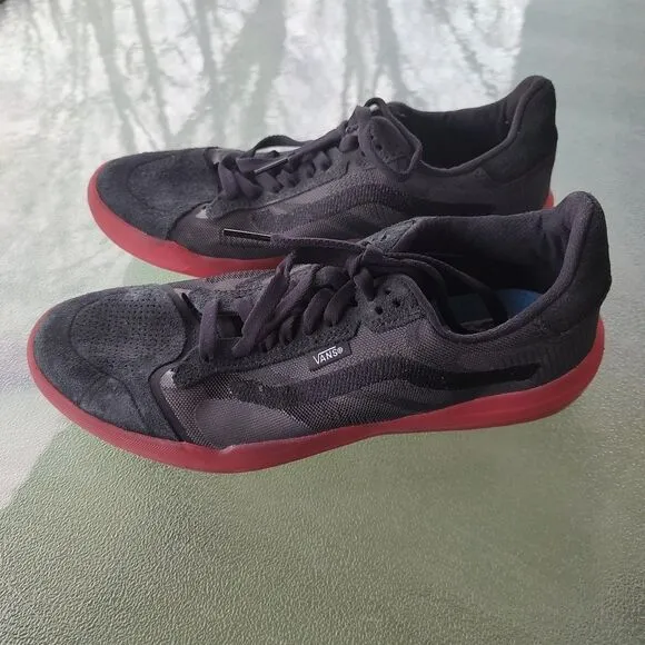Vans EVDNT Ultimate Waffle Skate Men Sz 8/Women Sz 9.5 Sneakers Shoes Black Red