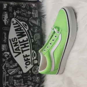 Vans  green and white old skool neon