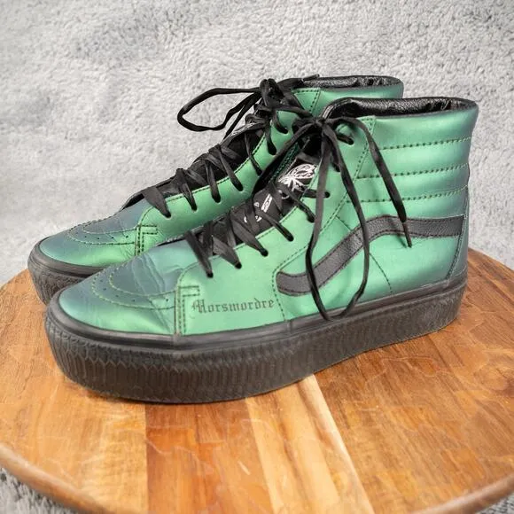 Vans Harry Potter Morsmordre Dark Arts PLatform Green Womens Size 9