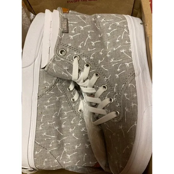 Vans High-Top Gray Shoes Fashion Sneakers Camden Women's Size 5.5 US New In Box