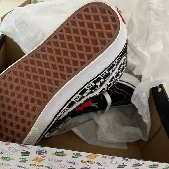 VANS High Tops Black White RARE Zappos 20th Anniversary Womens 9 Mens 7.5 NEW