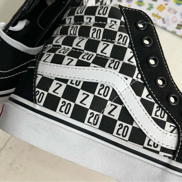 VANS High Tops Black White RARE Zappos 20th Anniversary Womens 9 Mens 7.5 NEW