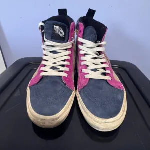 Vans high tops tri colour shoes. size 8 mens 9.5 ladies
