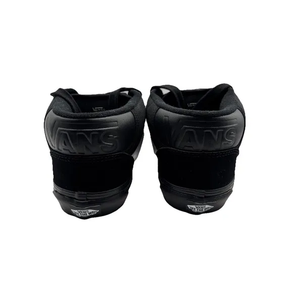 Vans Knu Mid Skate Shoe - Black / Black / White - Size 9.5M