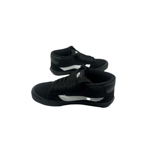 Vans Knu Mid Skate Shoe - Black / Black / White - Size 9.5M