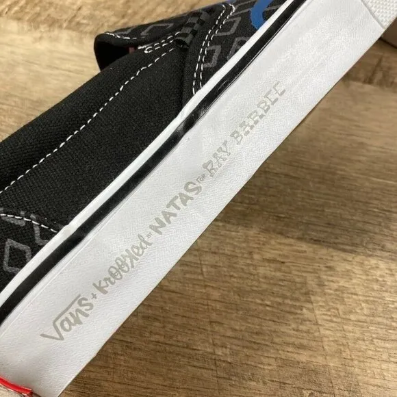 Vans Krooked By Natas For Ray Barbee Slip On Skate Shoes Mens 8.5 Womens 10 NEW
