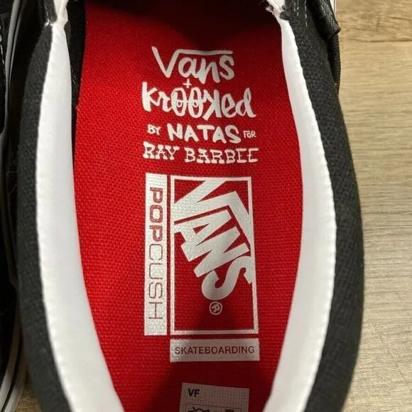 Vans Krooked By Natas For Ray Barbee Slip On Skate Shoes Mens 8.5 Womens 10 NEW