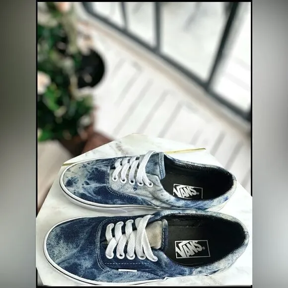 Vans Limited Edition Acid Wash Jean / Denim Shoes Sneakers Size 6.5 Men 8 Women