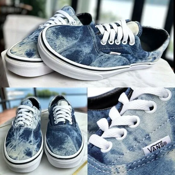 Vans Limited Edition Acid Wash Jean / Denim Shoes Sneakers Size 6.5 Men 8 Women