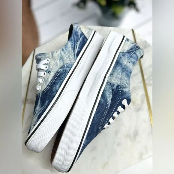 Vans Limited Edition Acid Wash Jean / Denim Shoes Sneakers Size 6.5 Men 8 Women
