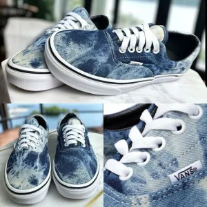 Vans Limited Edition Acid Wash Jean / Denim Shoes Sneakers Size 6.5 Men 8 Women