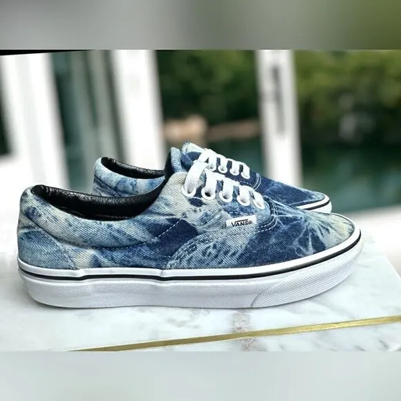 Vans Limited Edition Acid Wash Jean / Denim Shoes Sneakers Size 6.5 Men 8 Women