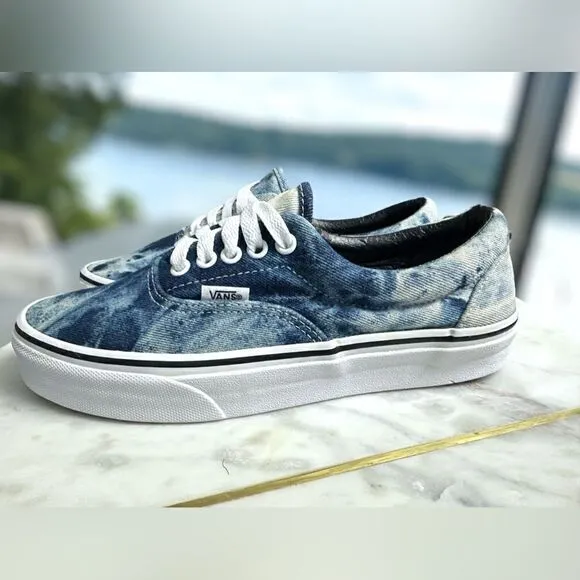 Vans Limited Edition Acid Wash Jean / Denim Shoes Sneakers Size 6.5 Men 8 Women