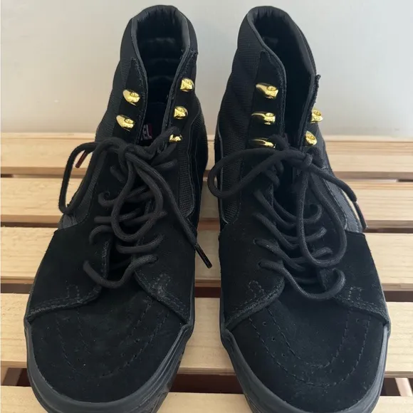 Vans Marvel Black Panther Sk8‎ Hi Womens Size 6 Black Suede Sneakers Shoes