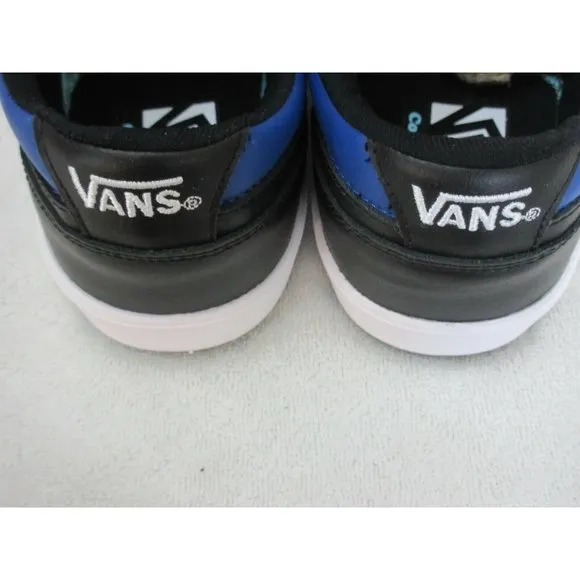 Vans Men's Lowland Cc Leather Two Tone Skate Shoes Black True Blue White NWT