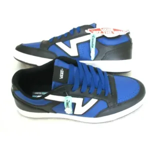 Vans Men's Lowland Cc Leather Two Tone Skate Shoes Black True Blue White NWT