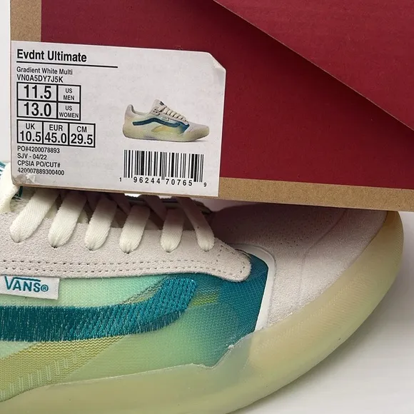 Vans Men's White and Green Sneakers Evdnt UltimateGradient White MlVN0A5DY7J5K
