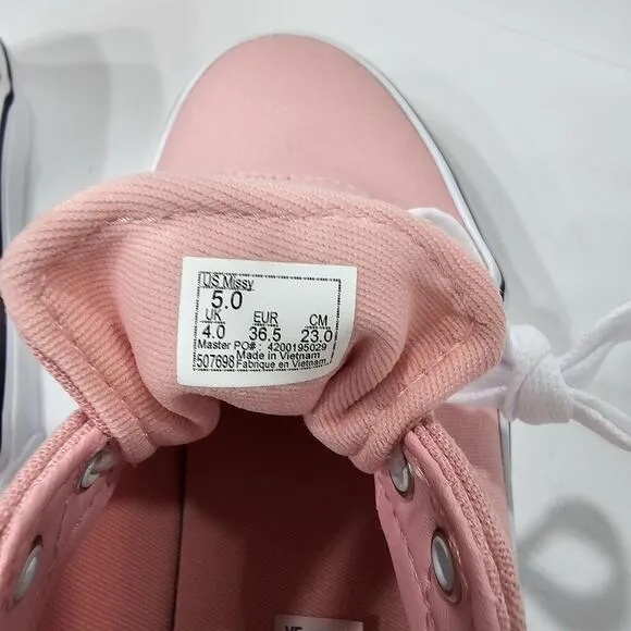 Vans Off The Wall - Women's Size 5 - Pale Pink Low Skate Shoes - 507698