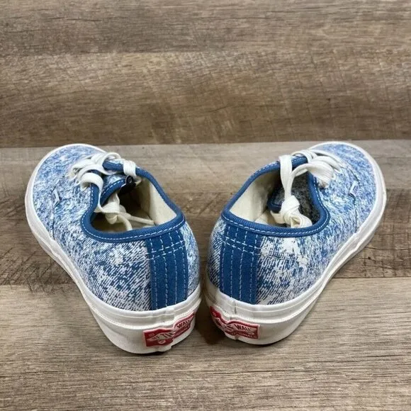 VANS OG Authentic LX Acid Wash Navy Marshmallow Skate Shoes Women's Size 6.5 NEW