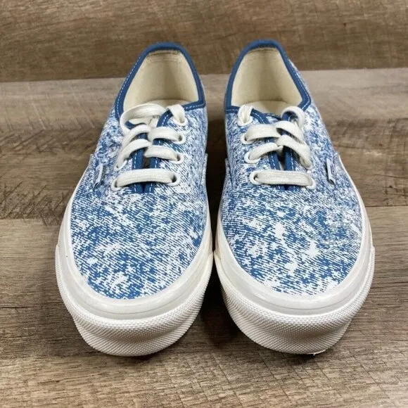 VANS OG Authentic LX Acid Wash Navy Marshmallow Skate Shoes Women's Size 6.5 NEW