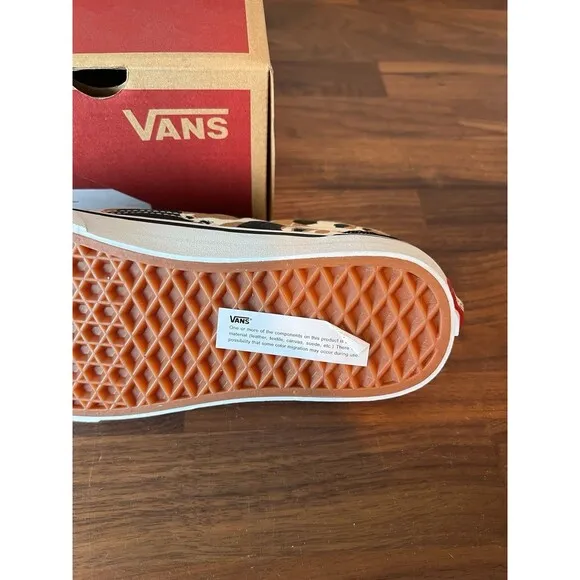Vans Old Skool Cow Pattern Brown Blk Skate Shoes Unisex Adults Men 5.5 women 7