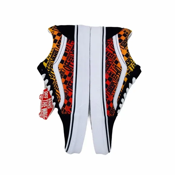 Vans Old Skool Logo Flame Orange Black