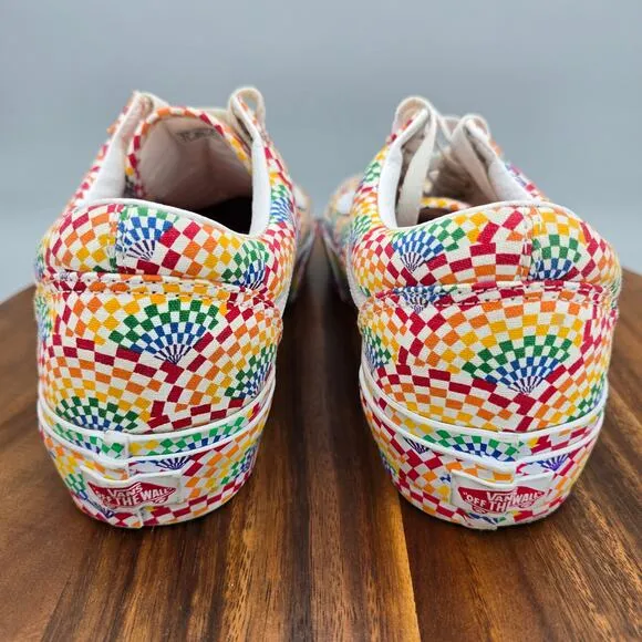 Vans Old Skool Pride Shoes Men 9.5 Multicolor Platform Low Top Athletic Sneakers