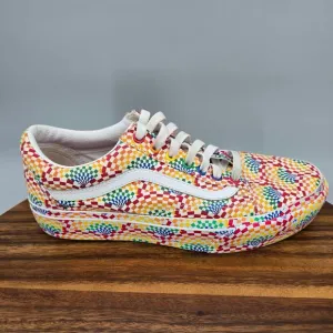 Vans Old Skool Pride Shoes Men 9.5 Multicolor Platform Low Top Athletic Sneakers