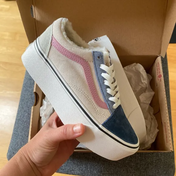 VANS Old Skool Sherpa Platform Skate Sneakers Shoes