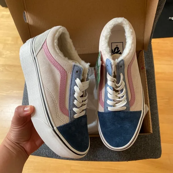 VANS Old Skool Sherpa Platform Skate Sneakers Shoes