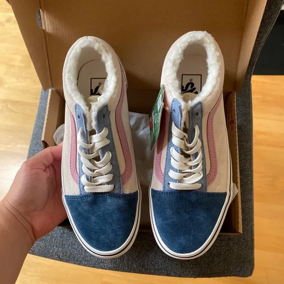 VANS Old Skool Sherpa Platform Skate Sneakers Shoes