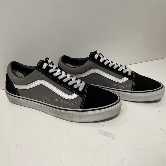 Vans Old Skool Skateboard Sneaker Skate Shoes Men’s 11.5 Black Pewter