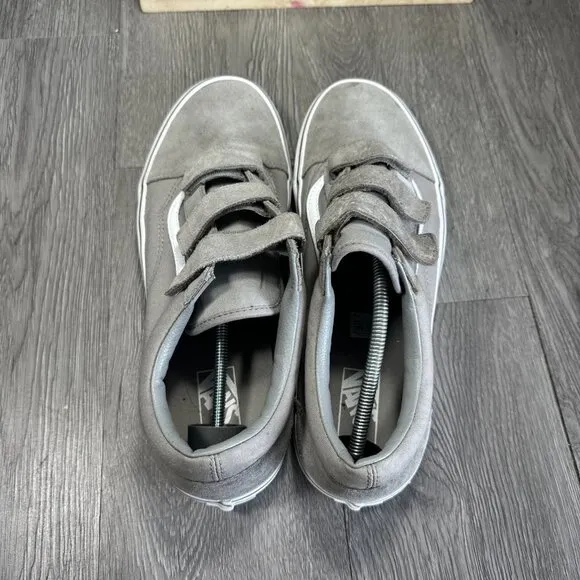 Vans Old Skool V Triple Strap Men's Size 13 Gray Suede Skate Shoes OTW 721356