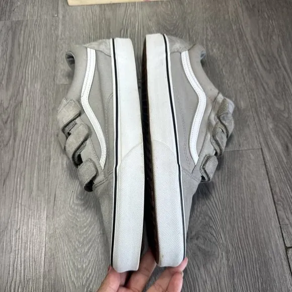 Vans Old Skool V Triple Strap Men's Size 13 Gray Suede Skate Shoes OTW 721356