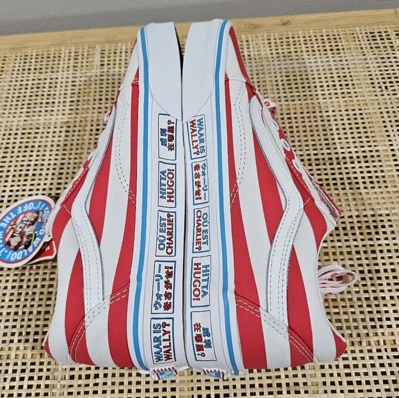 Vans Old Skool, (Where's Waldo?) International Stripes, Unisex M5.5, W7, NWT