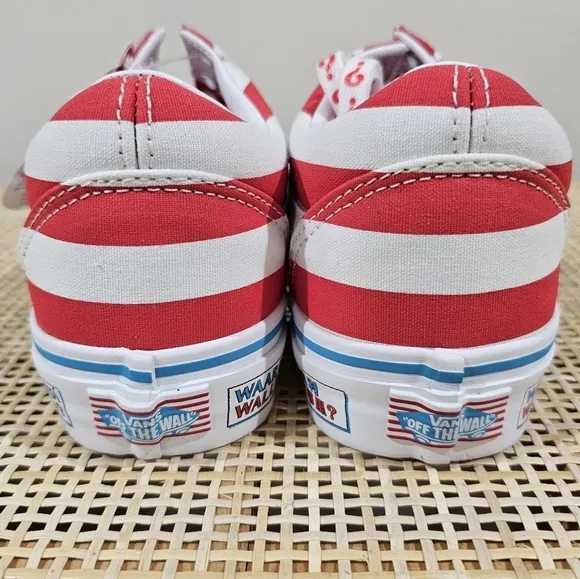 Vans Old Skool, (Where's Waldo?) International Stripes, Unisex M5.5, W7, NWT