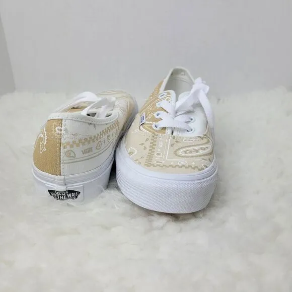 Vans Peace Paisley VN0A5KRDATI Women' Shoes Size 6.5 Beige Skate Sneaker Shoes
