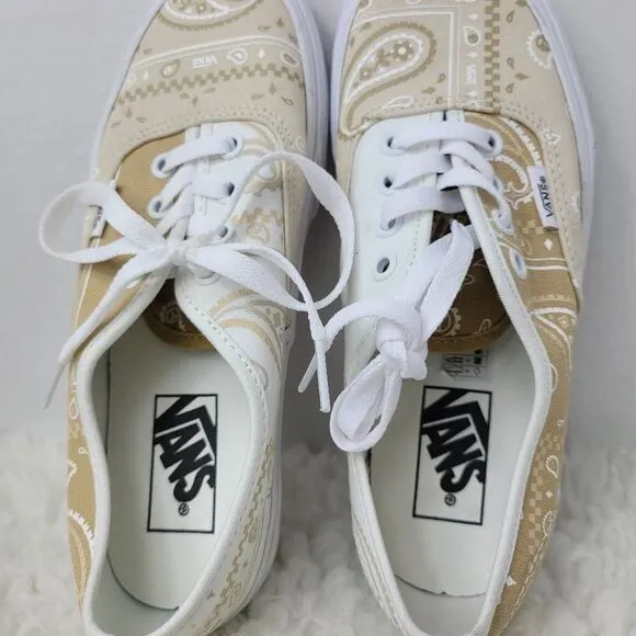 Vans Peace Paisley VN0A5KRDATI Women' Shoes Size 6.5 Beige Skate Sneaker Shoes