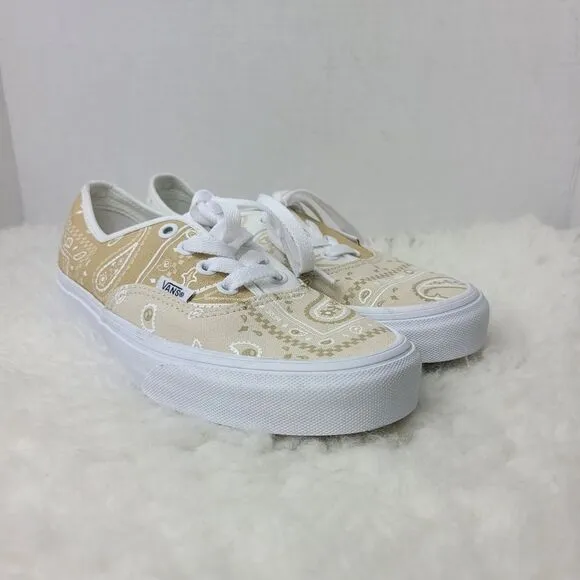 Vans Peace Paisley VN0A5KRDATI Women' Shoes Size 6.5 Beige Skate Sneaker Shoes