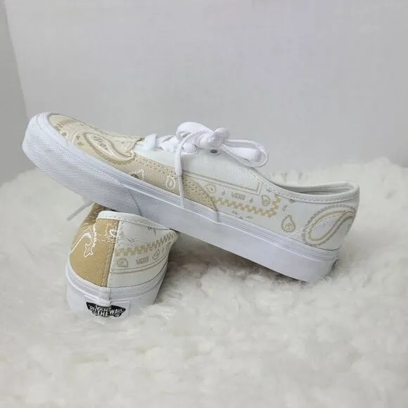 Vans Peace Paisley VN0A5KRDATI Women' Shoes Size 6.5 Beige Skate Sneaker Shoes