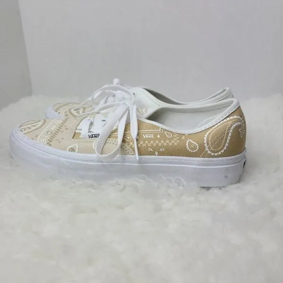 Vans Peace Paisley VN0A5KRDATI Women' Shoes Size 6.5 Beige Skate Sneaker Shoes