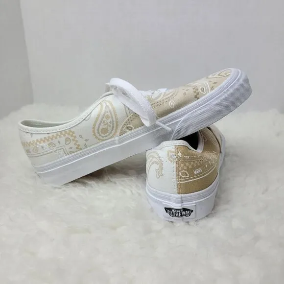 Vans Peace Paisley VN0A5KRDATI Women' Shoes Size 6.5 Beige Skate Sneaker Shoes