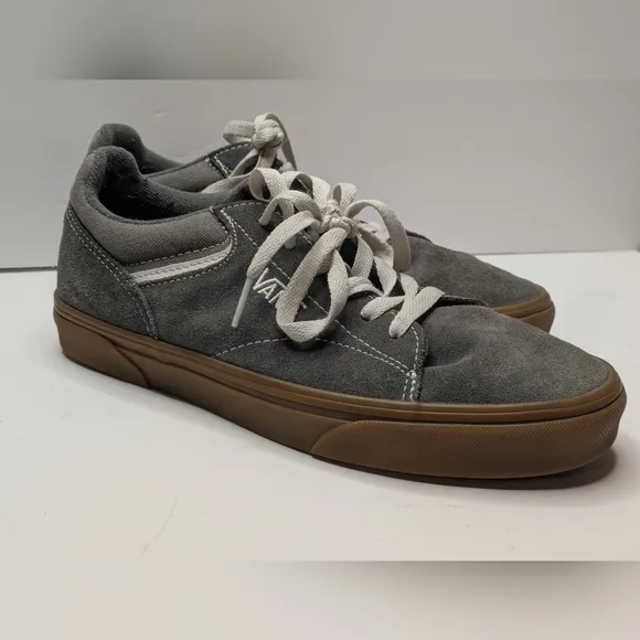 Vans Pewter Gum Gray Seldan Suede Low Pro Mens Sneakers Size 6.5